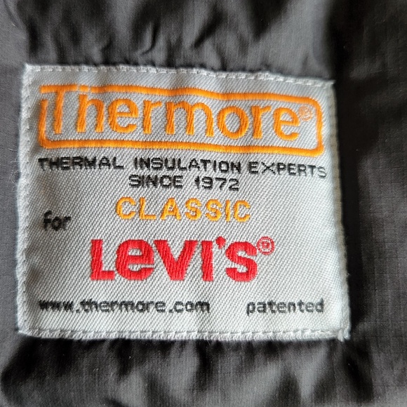 Levi's flap/cargo pockets puffer gray shirt Jacket/shacket  Sz M - Picture 11 of 13